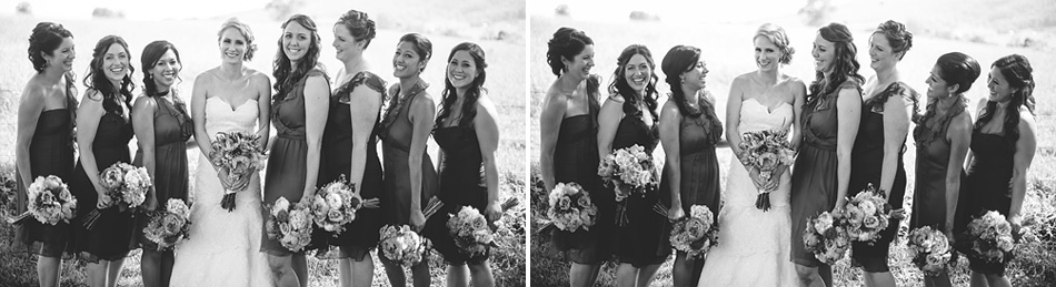 laughing bridesmaids portrait