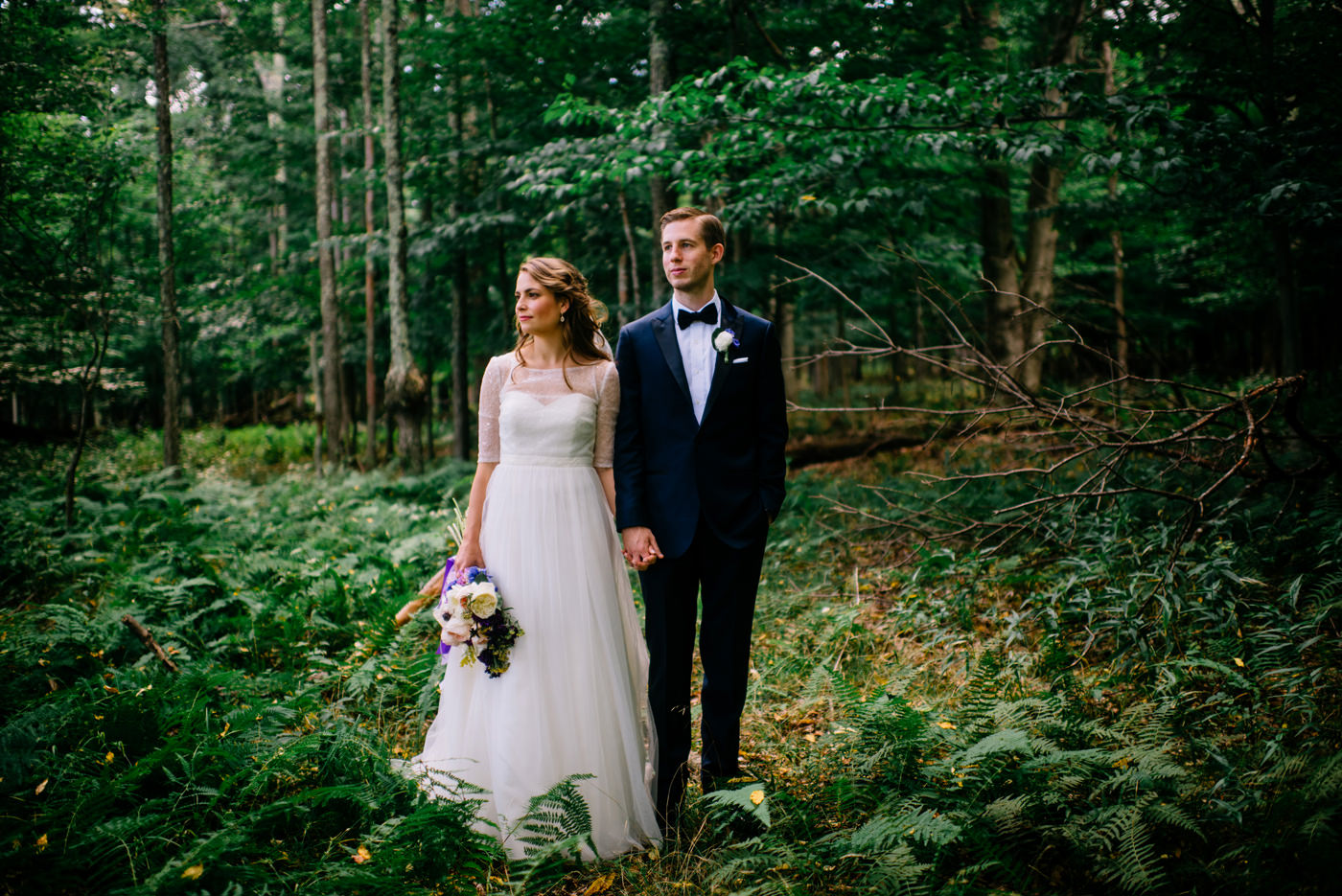 west virginia wv bride and groom in the woods
