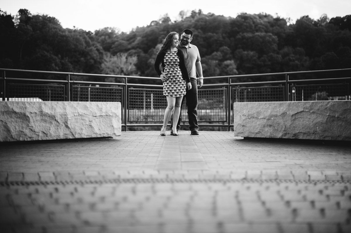 black and white charleston wv engagement pictures