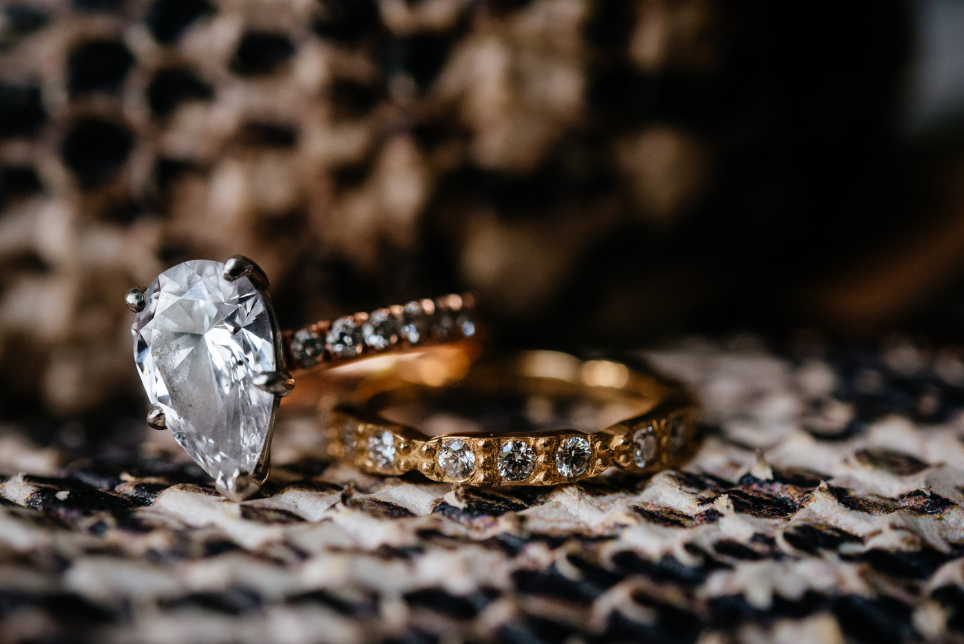 teardrop diamond engagement ring