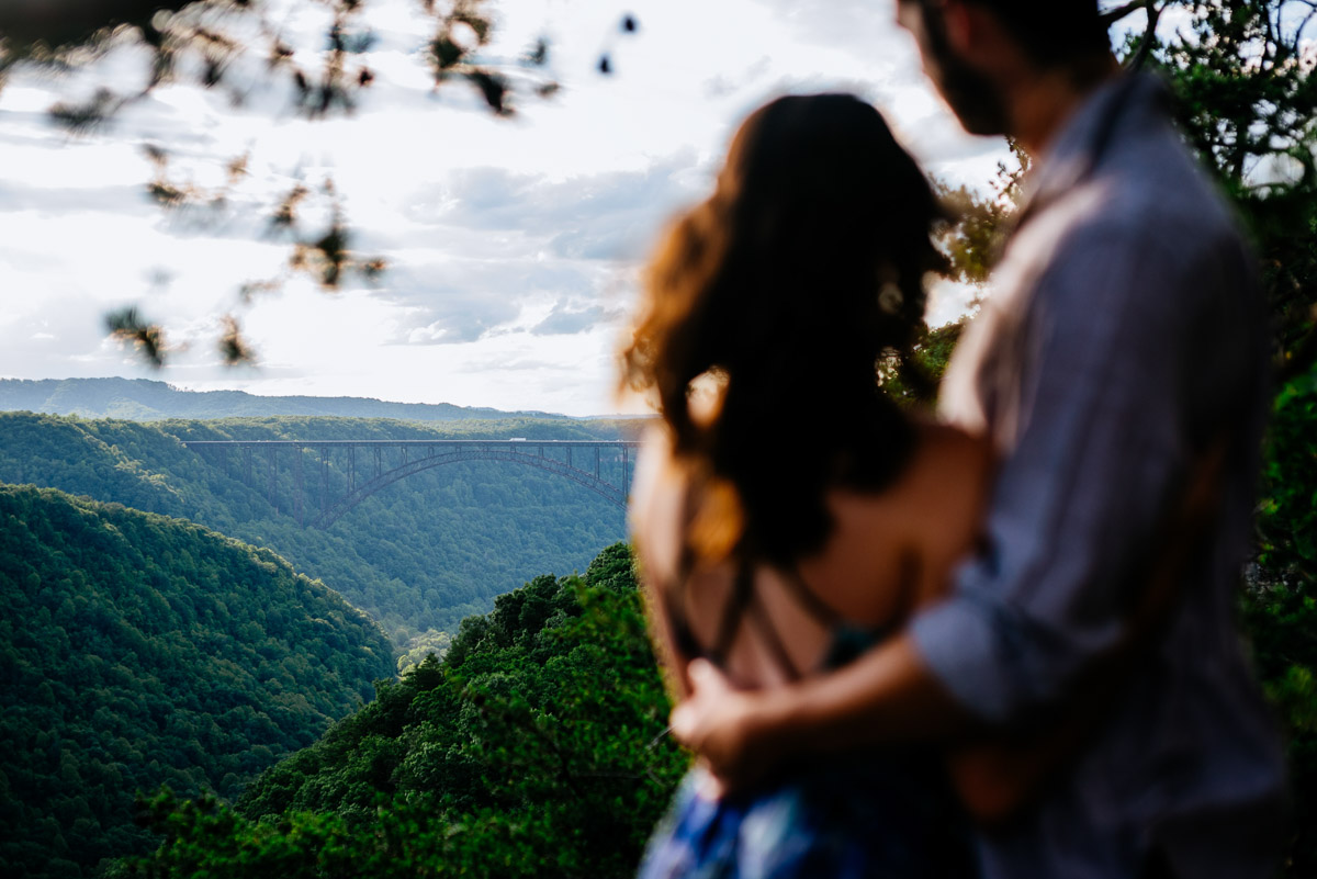 new river gorge endless wall trail engagement session