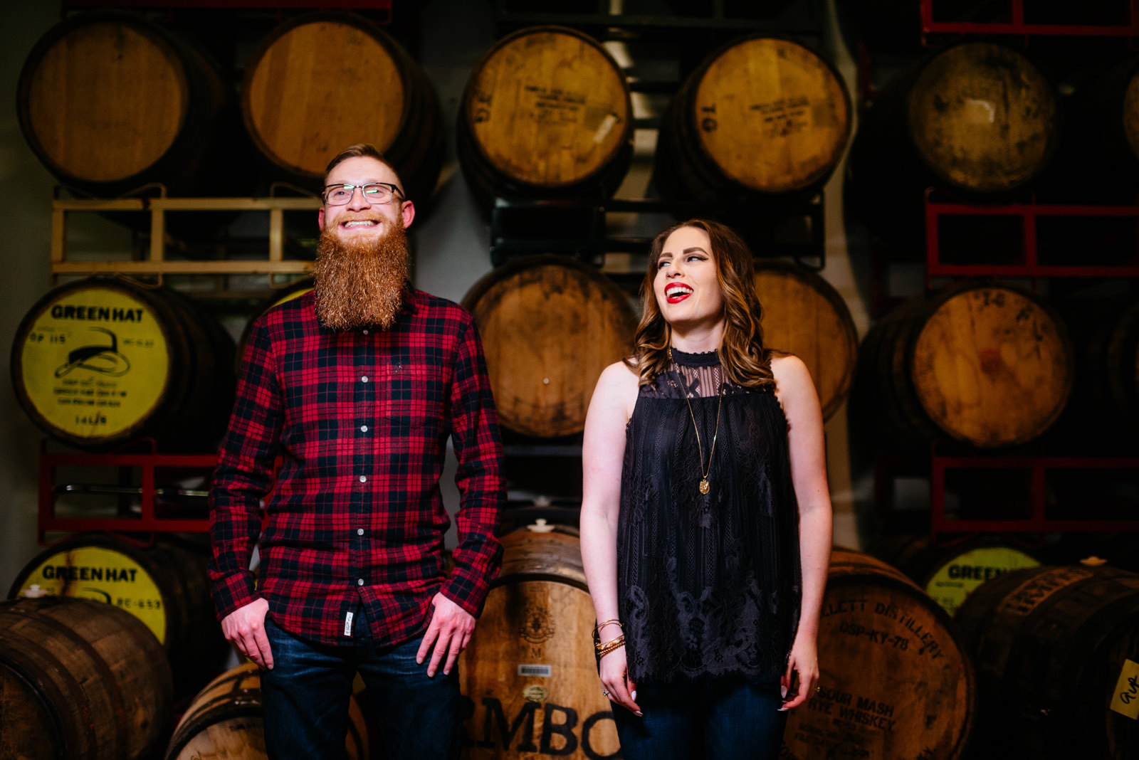 engagement photos in brewery