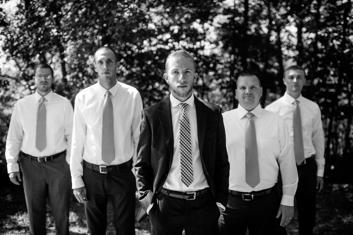 black and white groomsmen photo