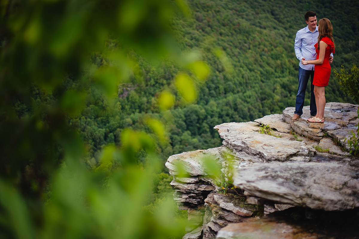proposal portraits at blackwater falls lindy point overlook