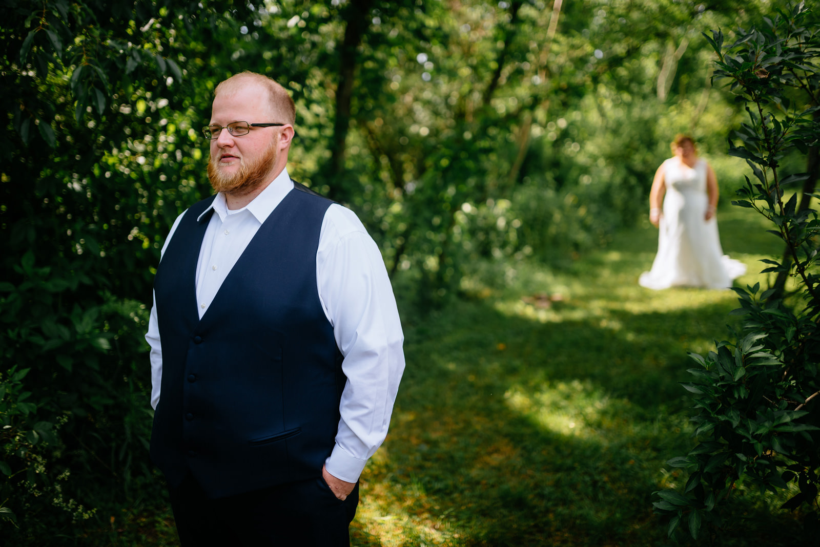 first look nature wv wedding moments