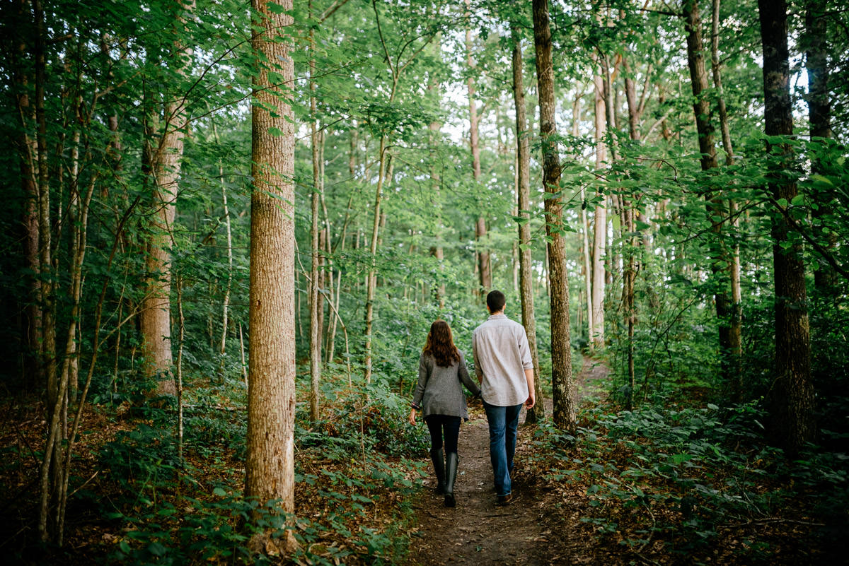 016a hiking in the woods engagement west virginia