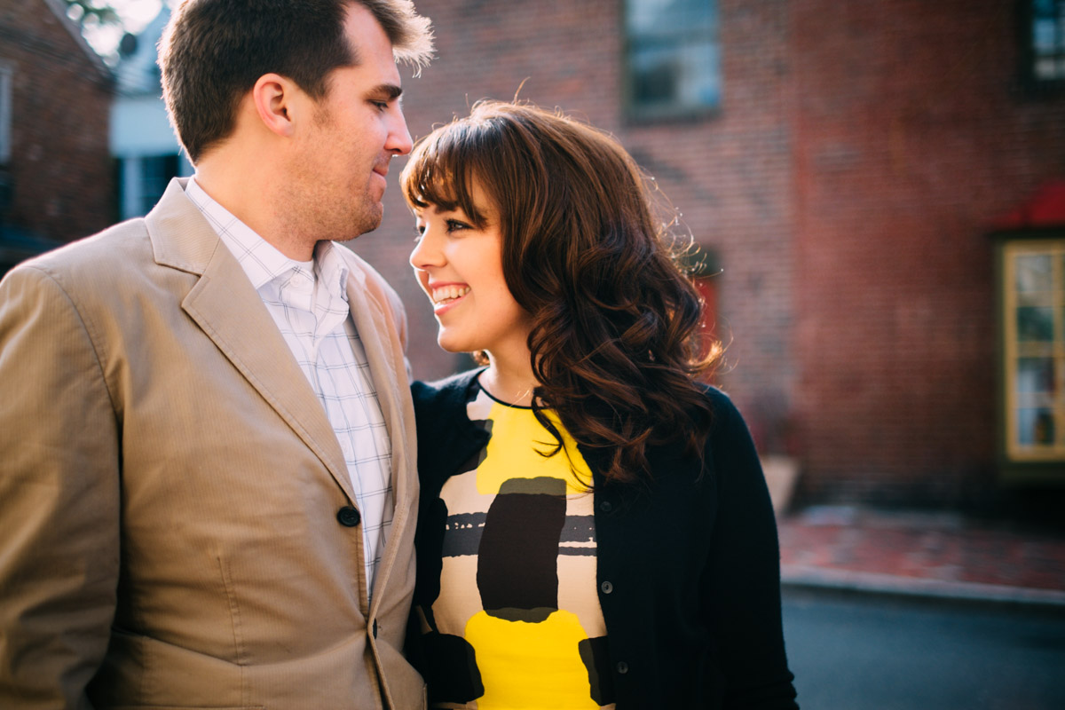 old town alexandria winter engagement session