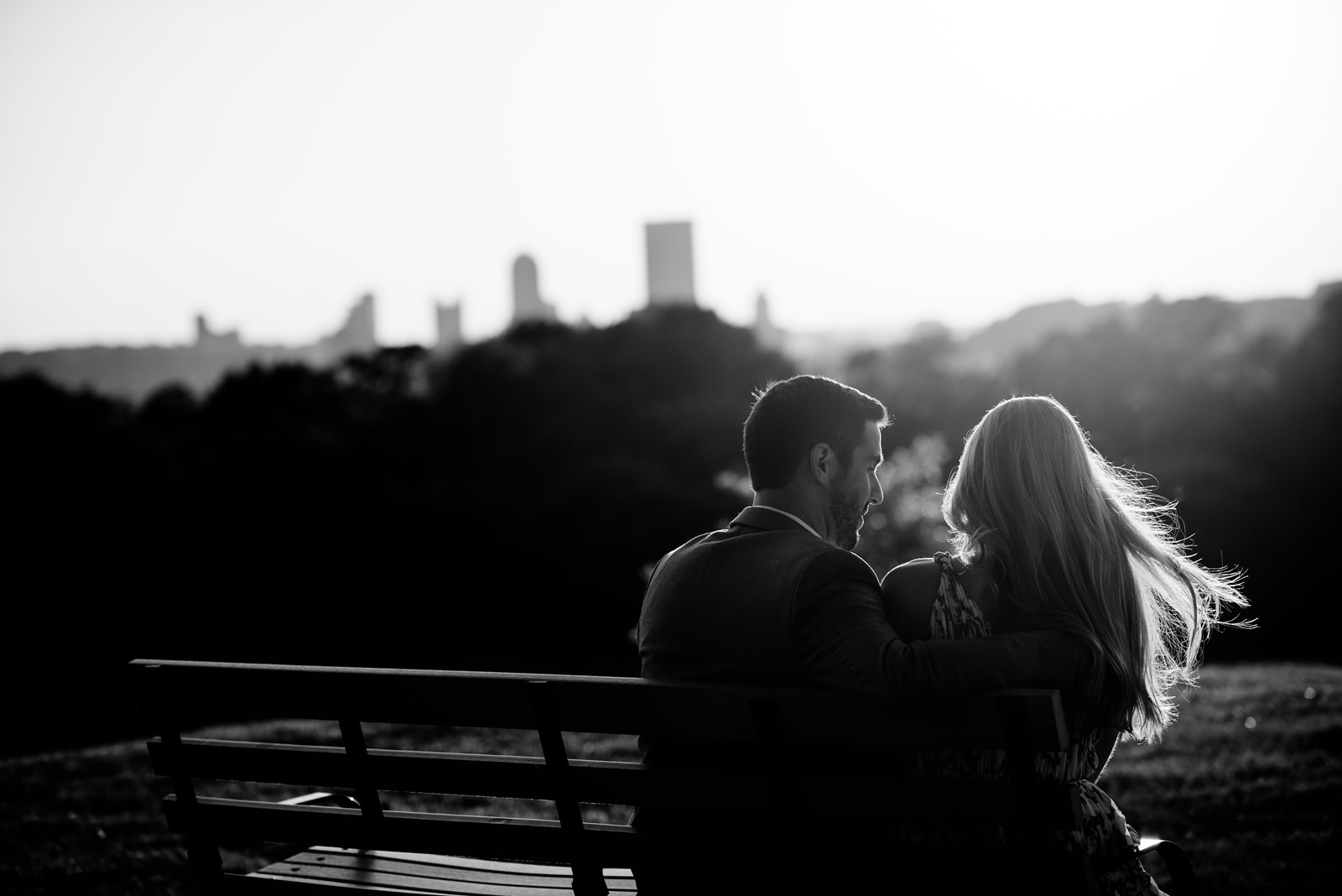 pittsburgh engagement with skyline