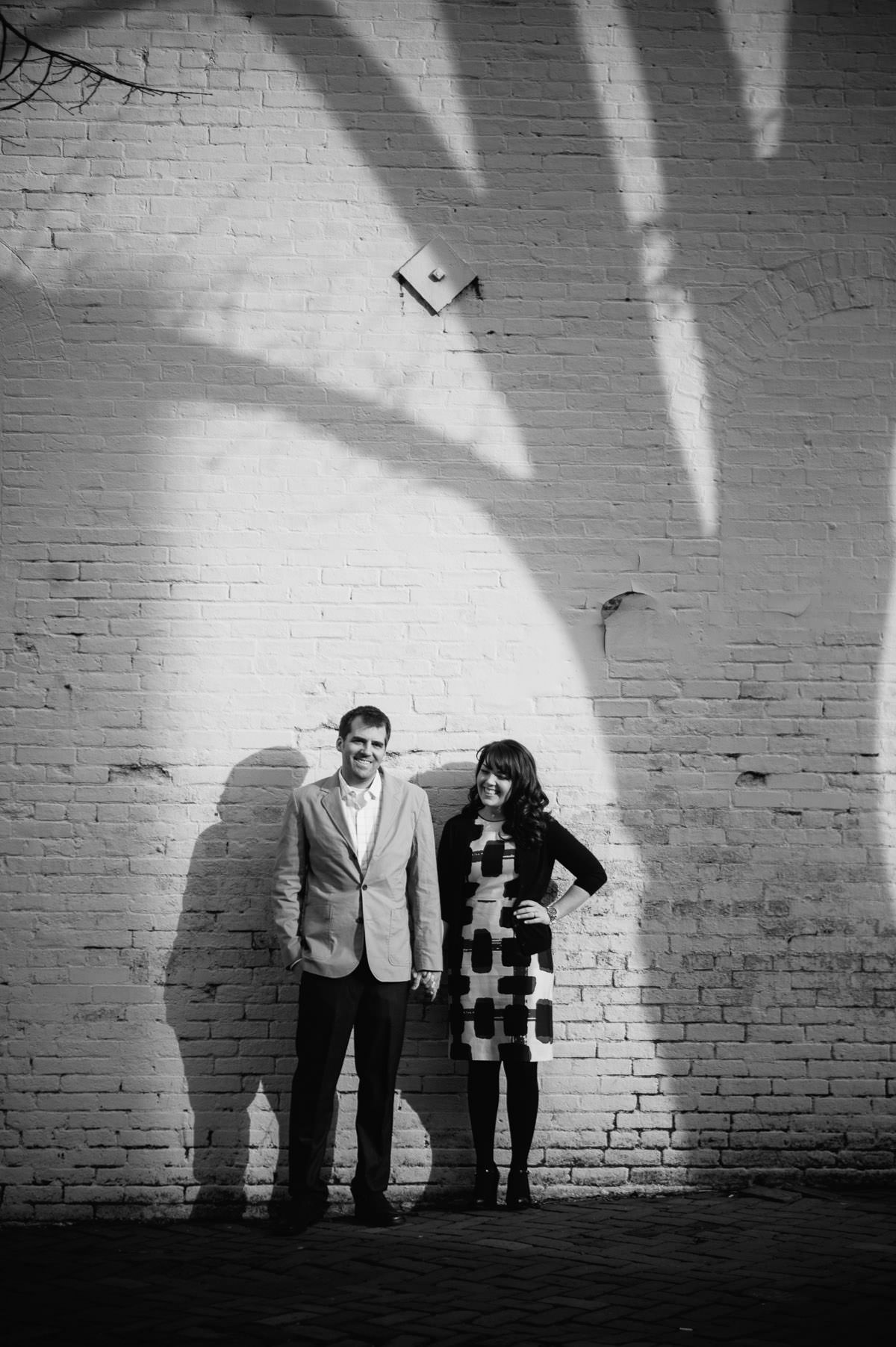 old town alexandria winter engagement session