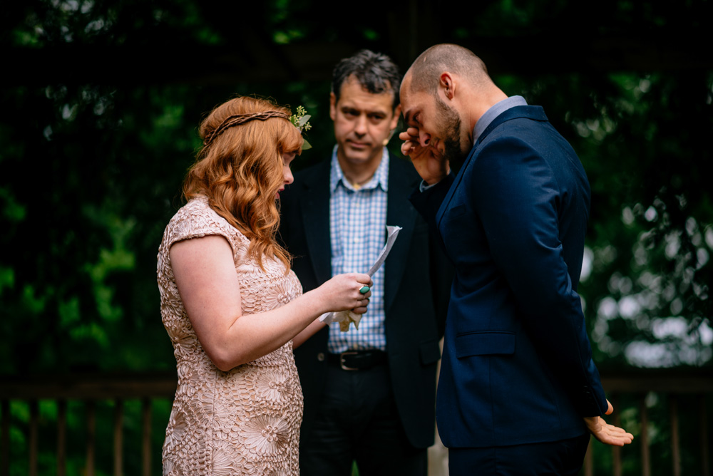 real wedding moments groom crying during vows
