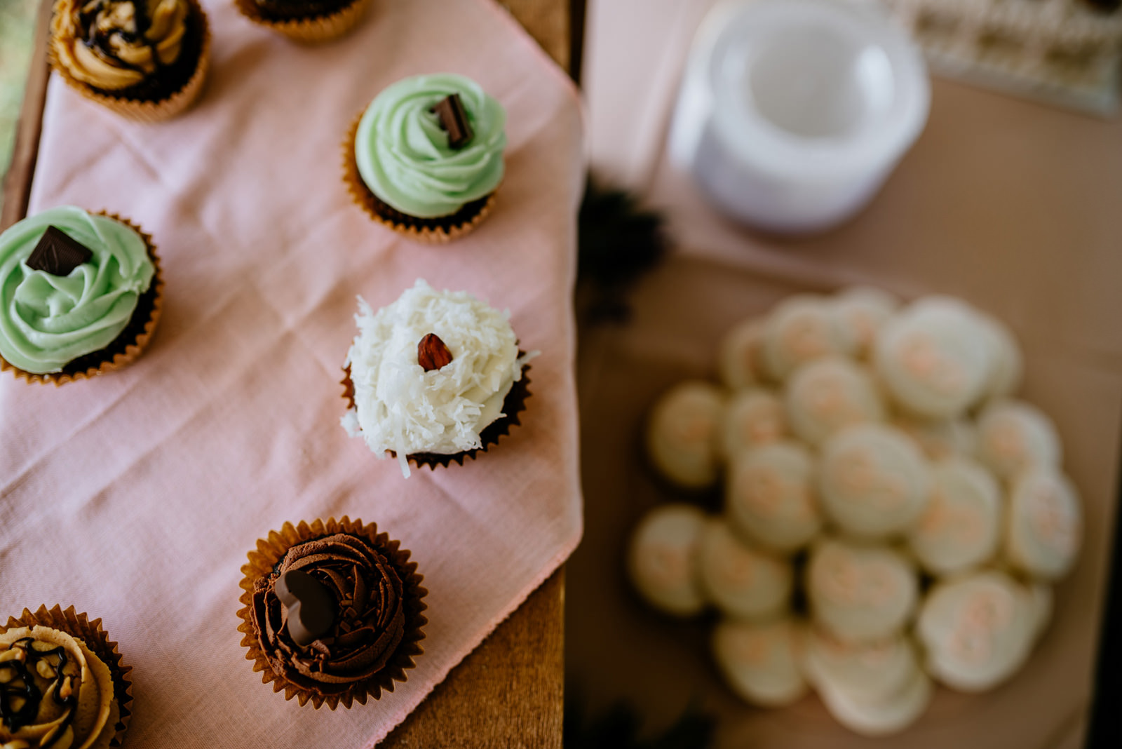 cupcakes and cookies at wv wedding