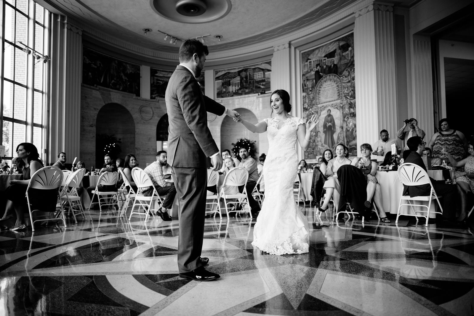 UC rotunda wedding reception first dance