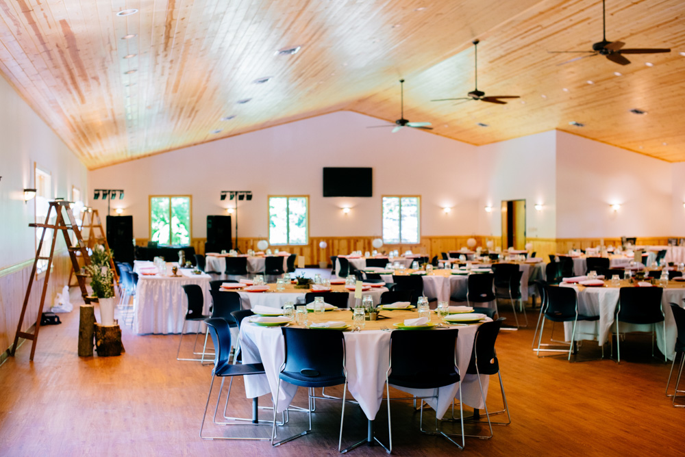 camp muffly dining hall wedding reception