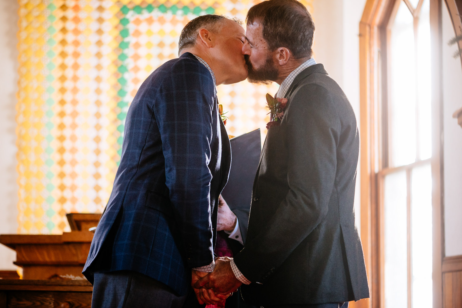 first kiss ceremony gay wv farm wedding