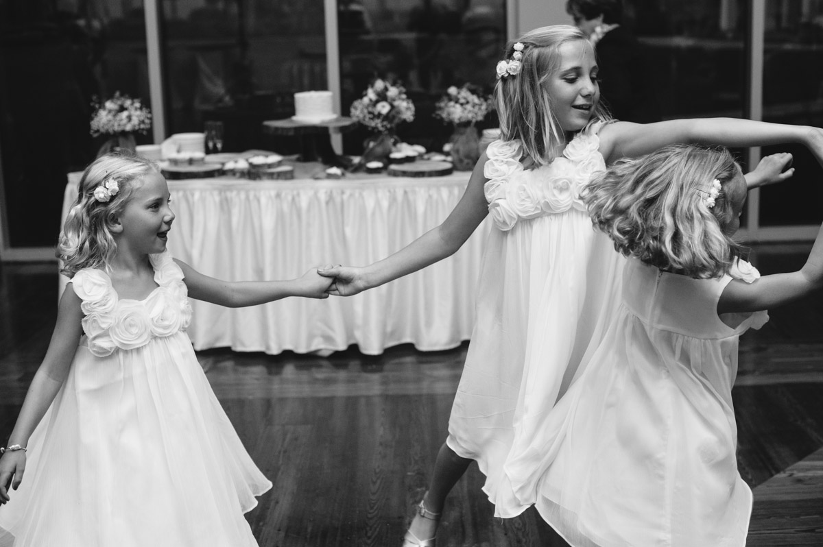 kids dancing at wedding reception