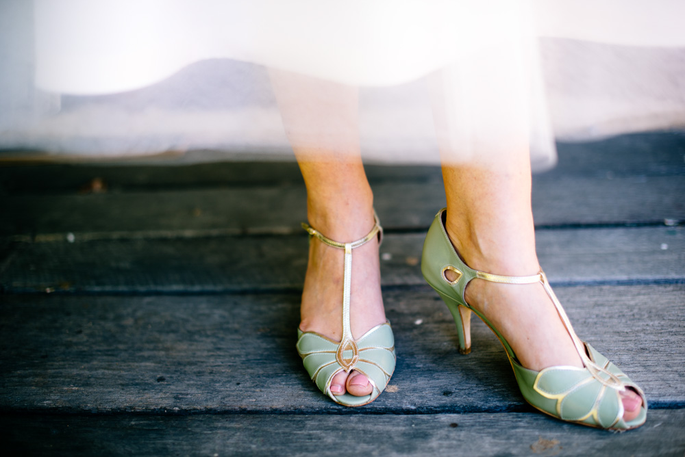 mimosa mint peep toe vintage wedding shoes by rachel simpson