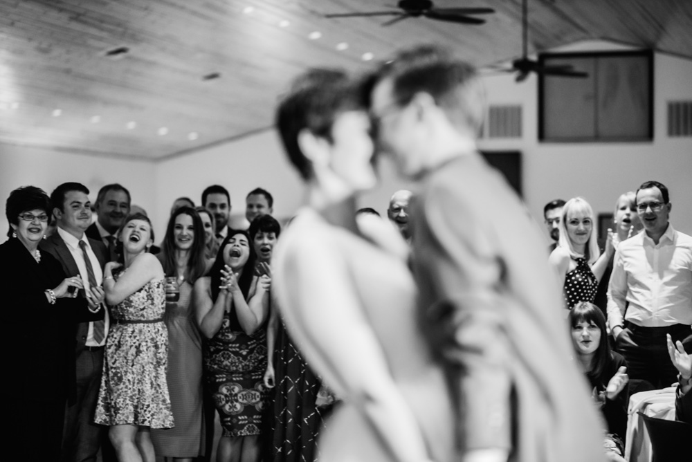 guests react to sweet first dance