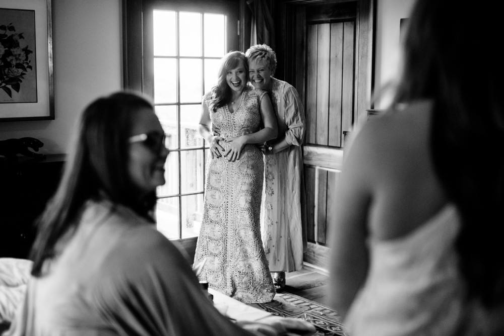 happy bride mother wedding day photojournalism by west virginia photographers the oberports