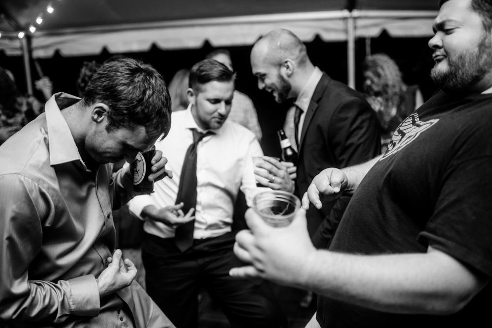 groomsmen air guitar journey dont stop believing benedict haid wv wedding reception the oberports