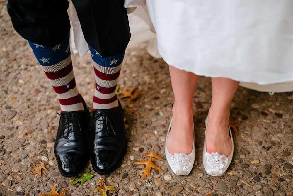 patriotic socks with kate spade bridal flats