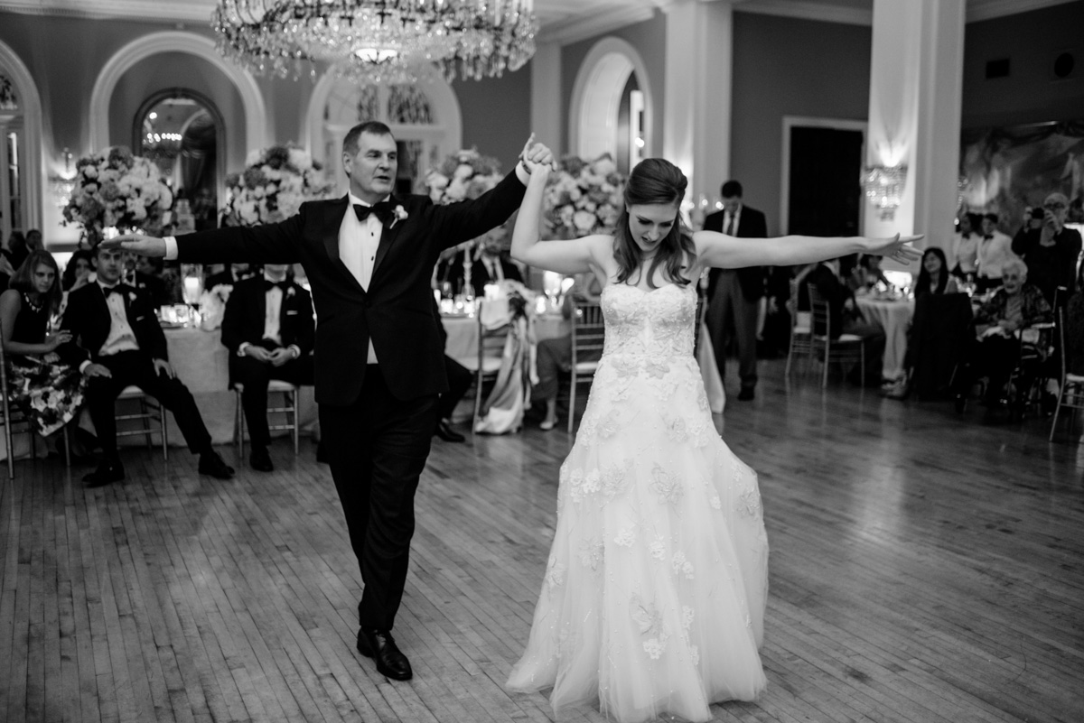 greenbrier resort wedding reception father daughter dance