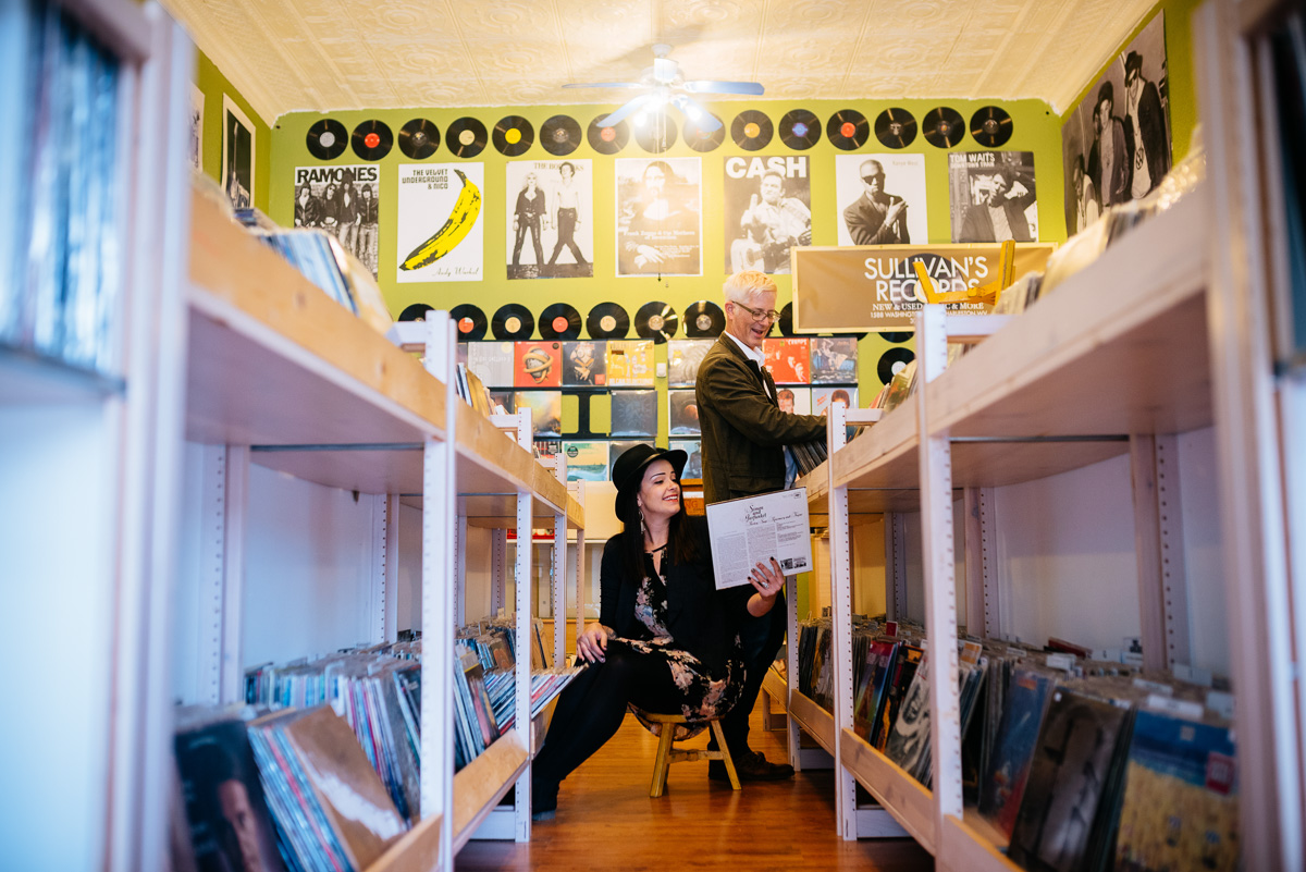 record store engagement photos wv
