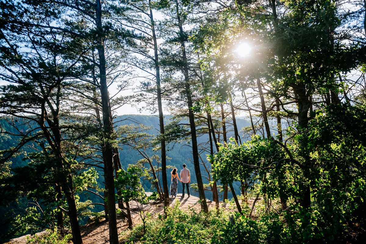 scenic wv engagement session endless wall trail overlooks