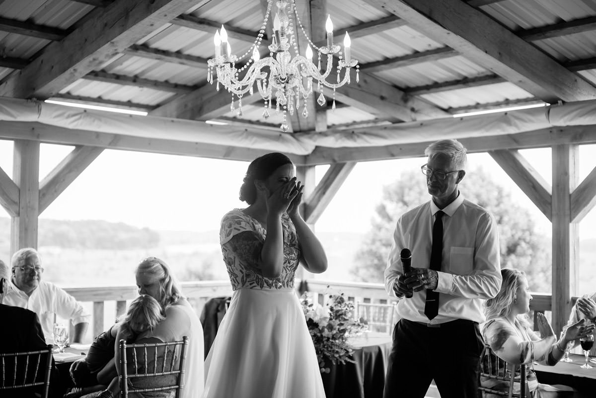 bride and groom toast pittsburgh wedding
