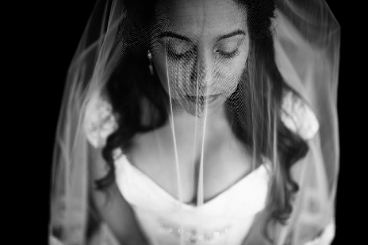 black and white bridal portrait charleston wv