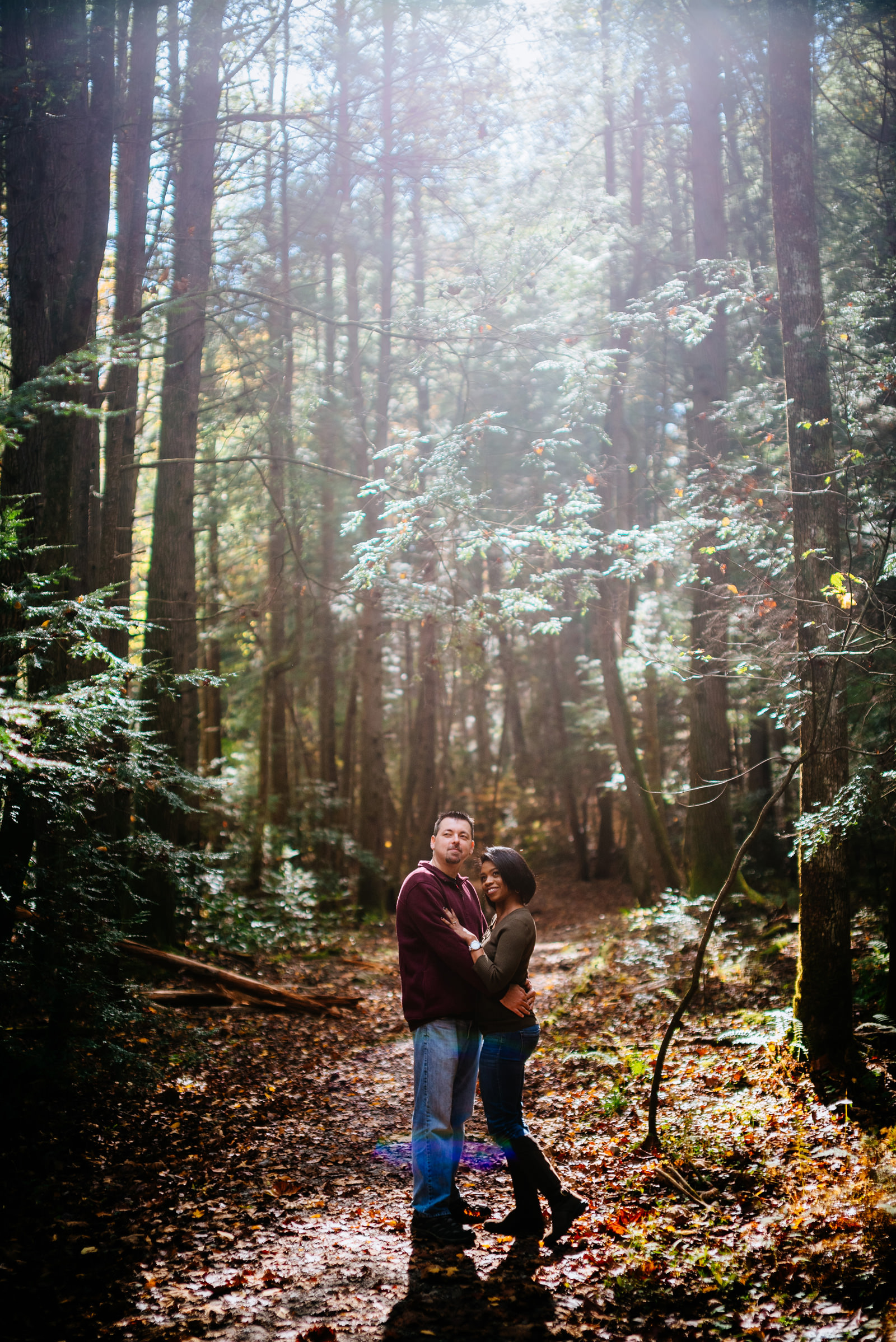 hiking engagement photos endless wall trail fayetteville wv