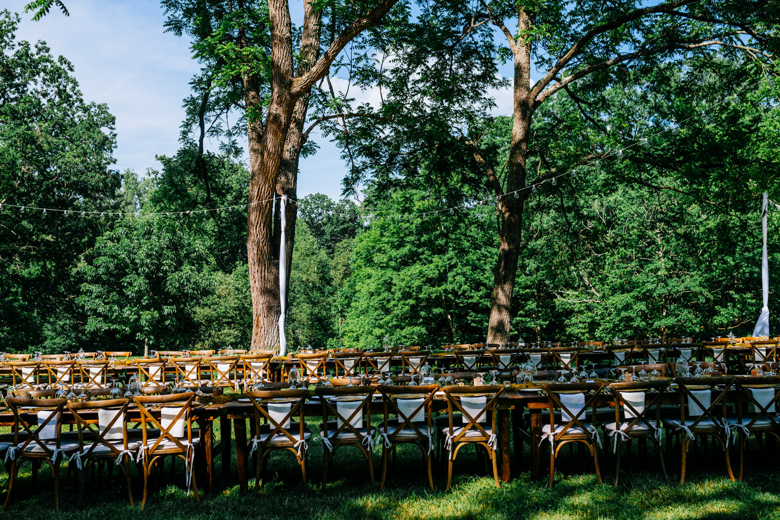 outdoor wedding reception gaines estate fayetteville wv wedding