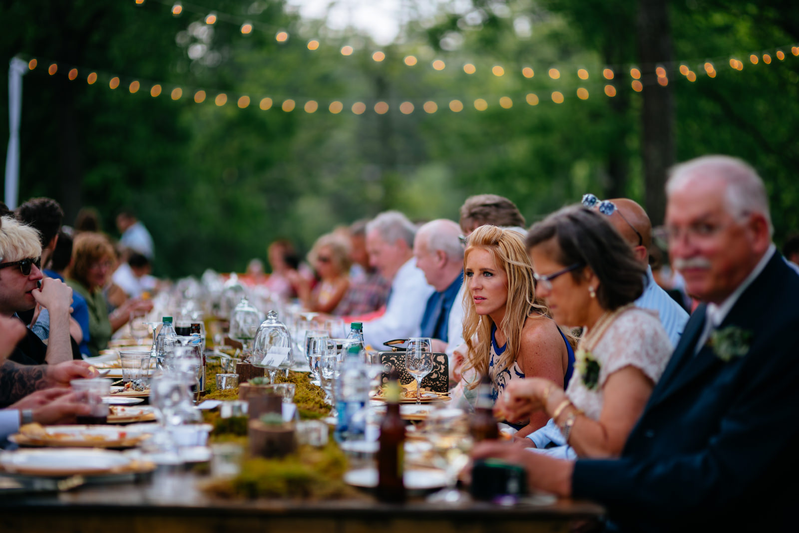 outdoor wedding reception dinner gaines estate fayetteville wv wedding