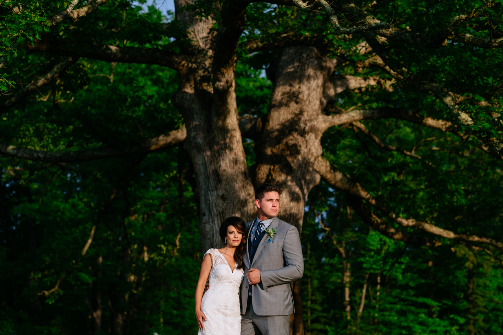 wedding portraits under white oak tree gaines estate fayetteville wv wedding
