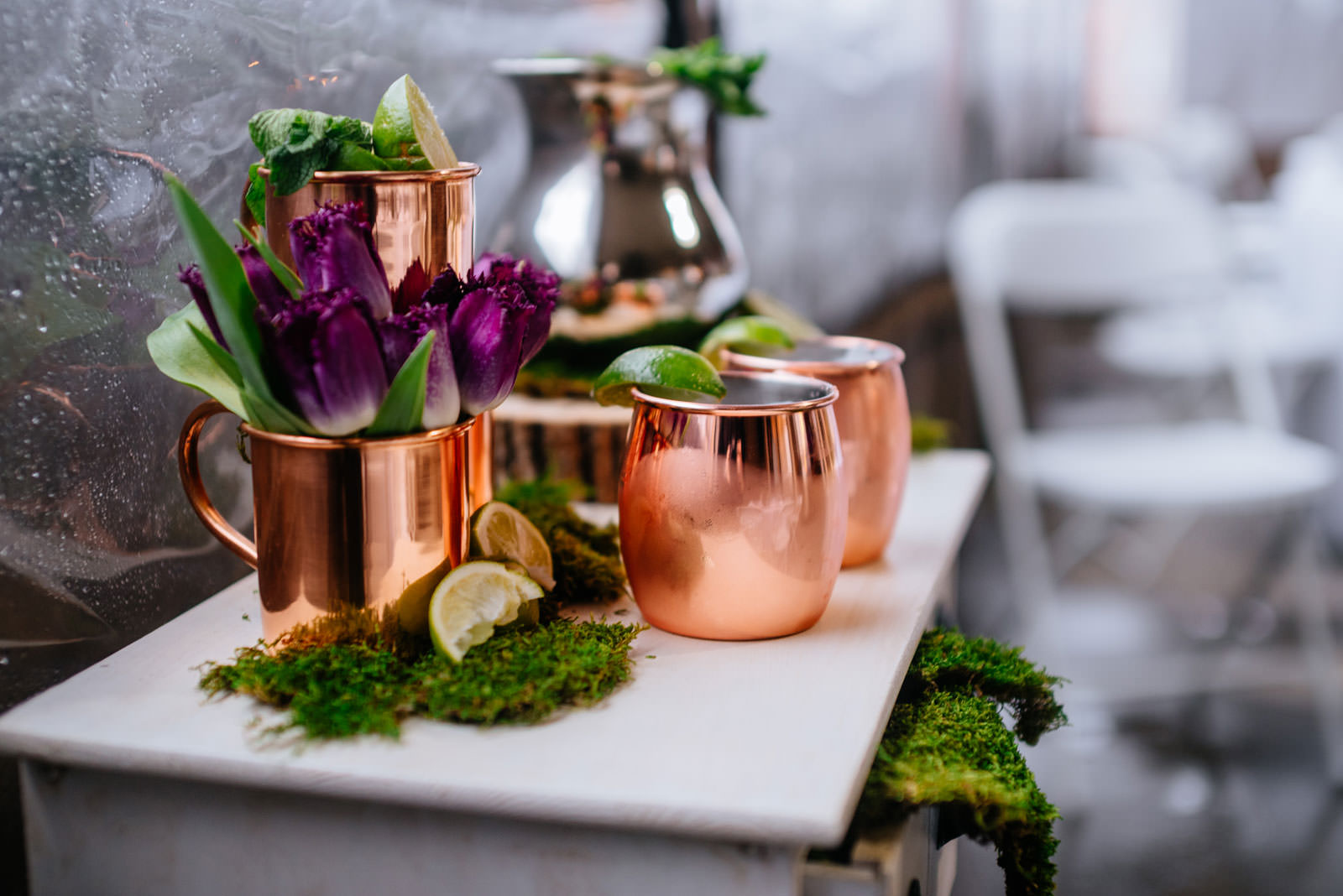 moscow mule table wedding details