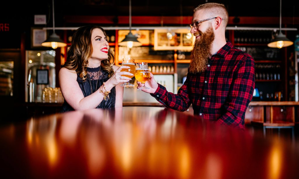 dc brewery engagement photos