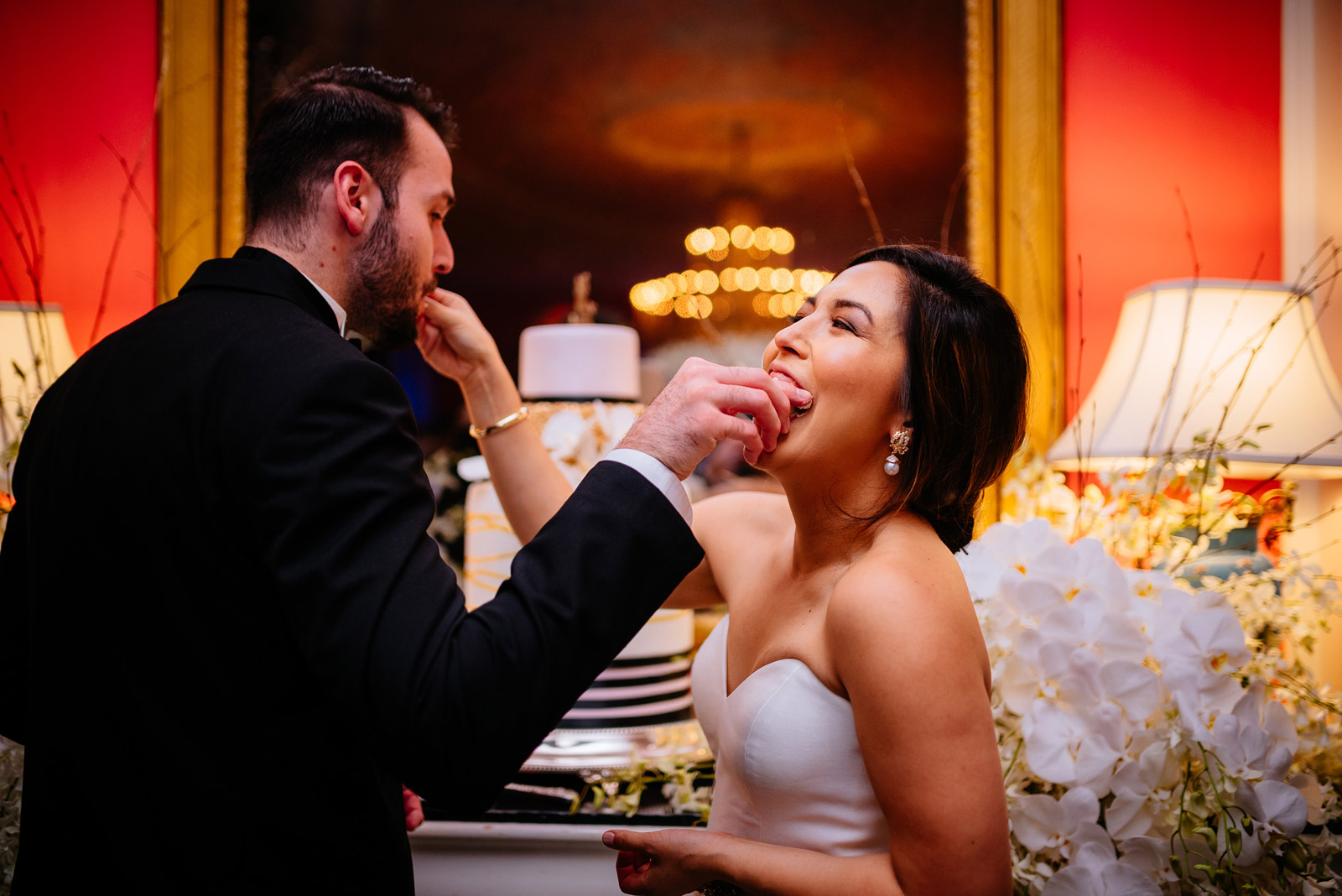 cake cutting greenbrier resort cameo ballroom wedding reception